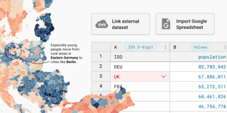 Use our completely redesigned data upload for choropleth maps