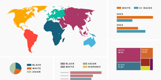 What to consider when choosing colors for race, ethnicity, and world regions