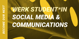 We’re hiring a Werkstudent*in Social Media & Communications