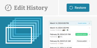 Introducing edit history: Restore past versions of your visualizations