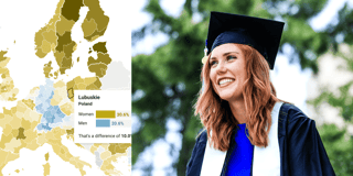 Women graduate, men are in power.