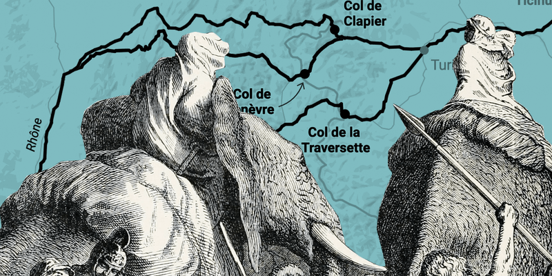 Which route did Hannibal and his elephants take to cross the Alps ...